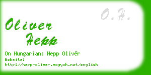 oliver hepp business card